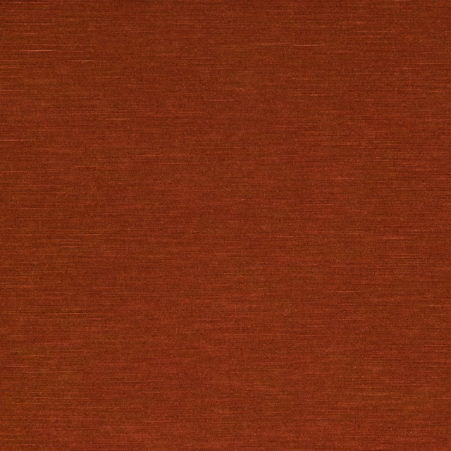 Deep burnt orange woven fabric with fine horizontal striations and subtle tonal texture