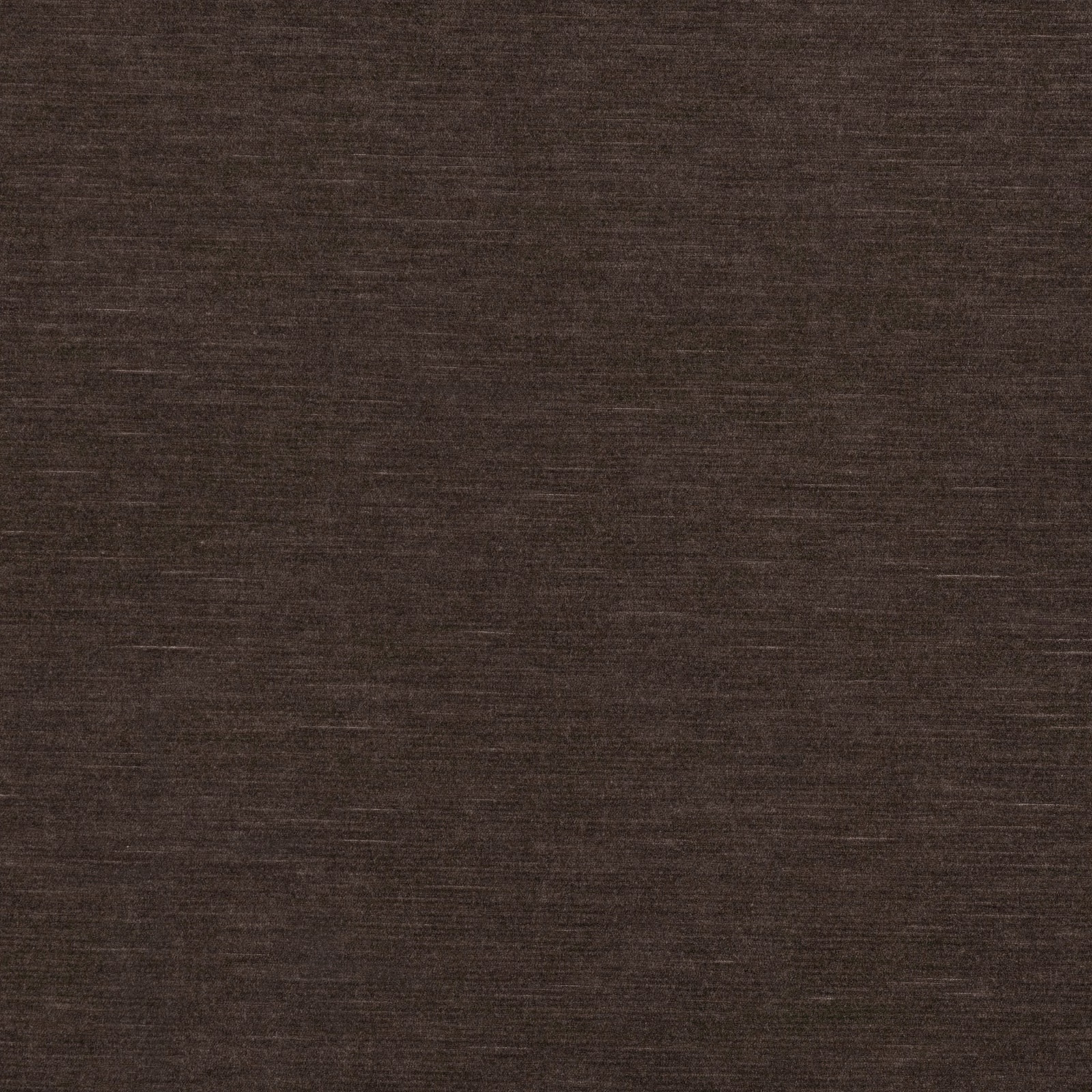 Dark espresso-brown woven fabric with subtle horizontal slub and low sheen