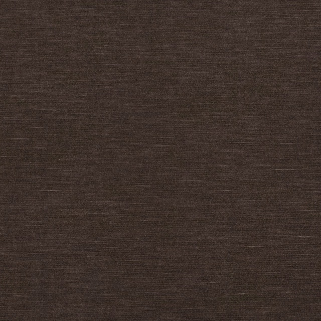 Dark espresso-brown woven fabric with subtle horizontal slub and low sheen