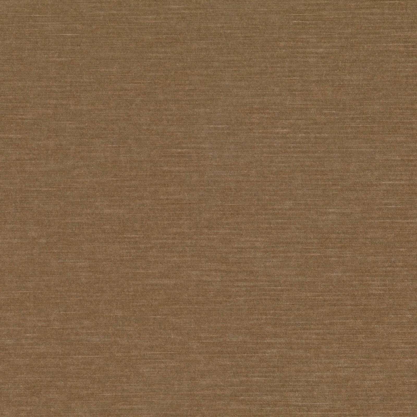 Warm Havana brown fabric with fine horizontal striations and a softly varied woven surface