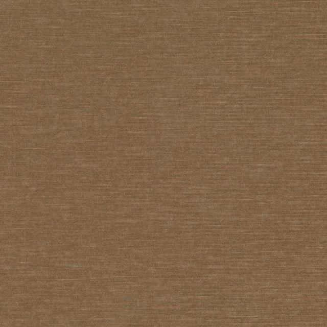 Warm Havana brown fabric with fine horizontal striations and a softly varied woven surface