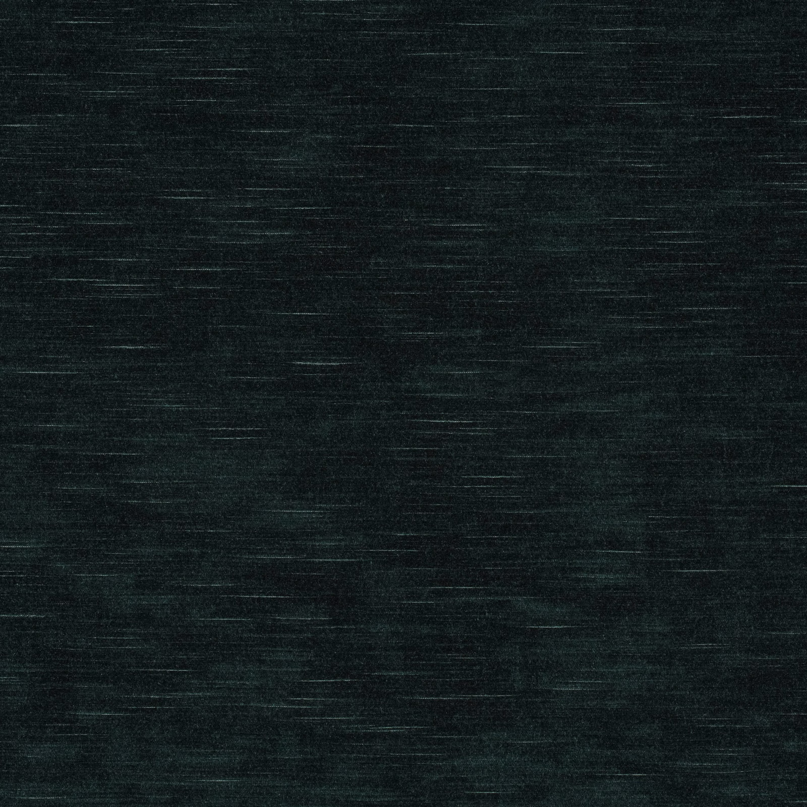 Near-black jade teal fabric with fine horizontal striations and brushed woven texture