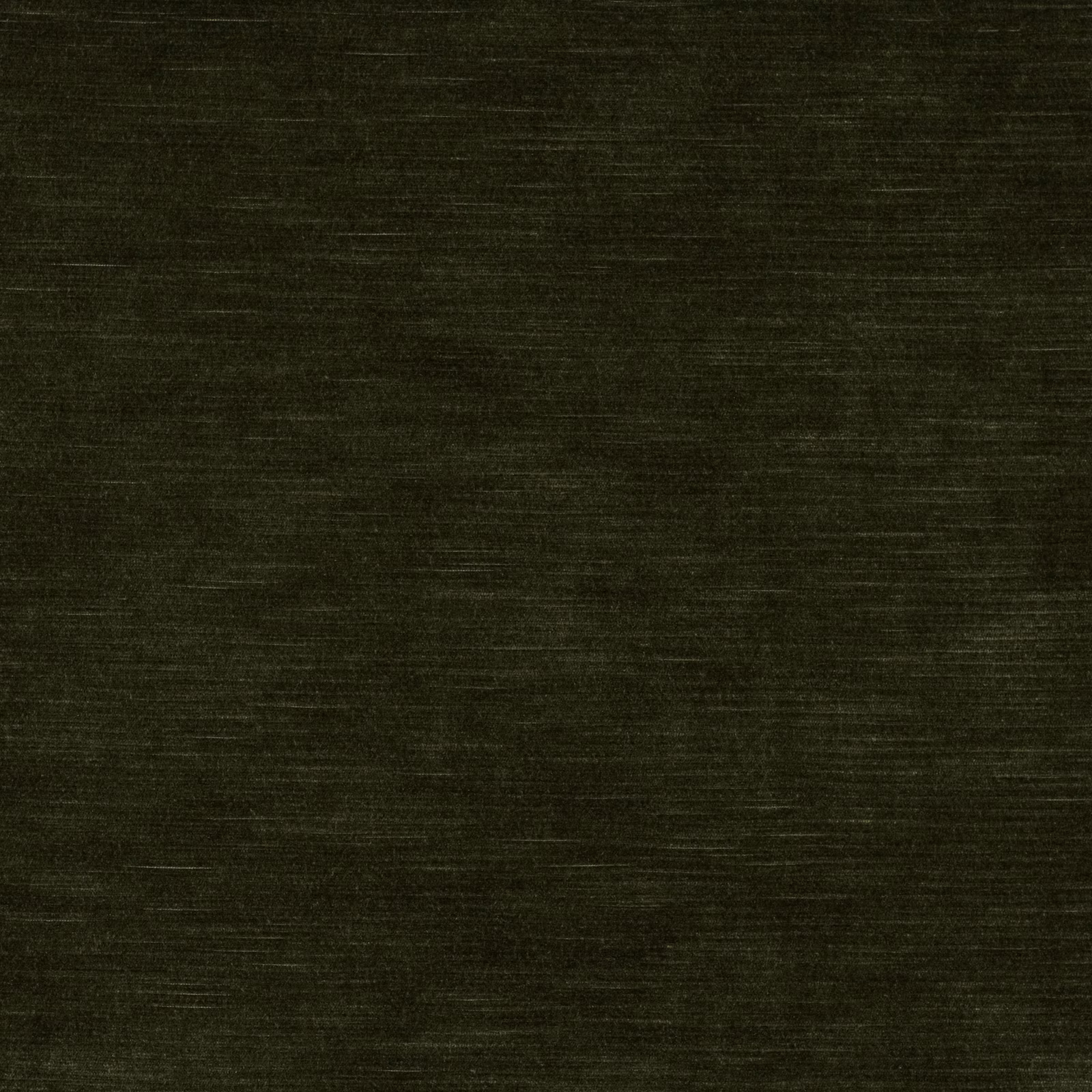 Close-up of dark olive-green upholstery fabric with fine horizontal woven striations