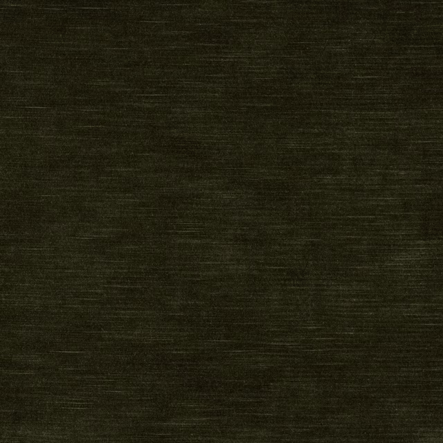 Close-up of dark olive-green upholstery fabric with fine horizontal woven striations