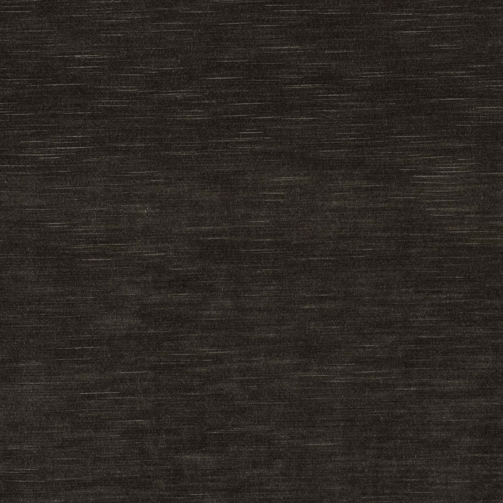 Deep peat-brown fabric with fine horizontal slub texture and charcoal tonal variation