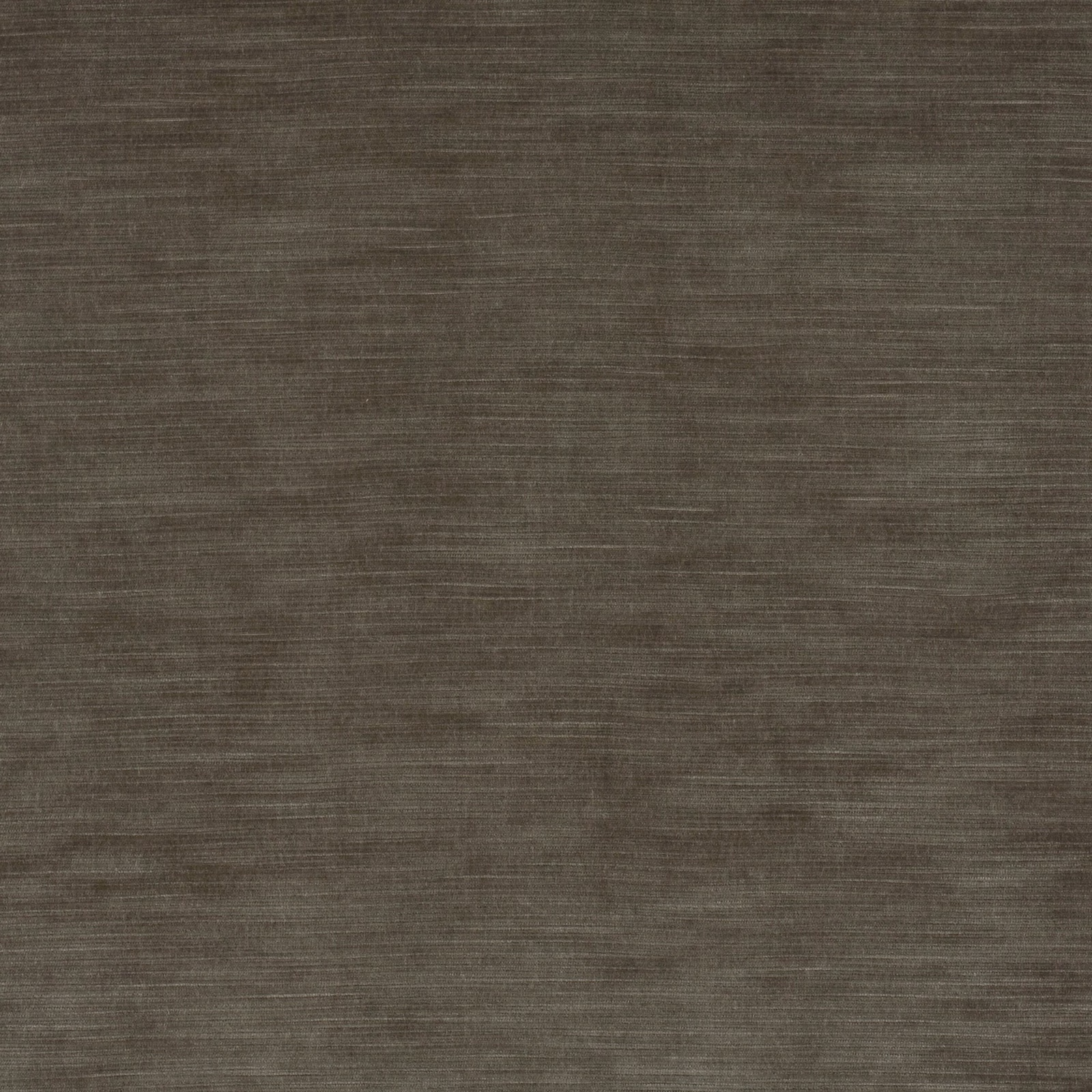 Smoky taupe-grey fabric with fine horizontal striations and subtly mottled woven texture