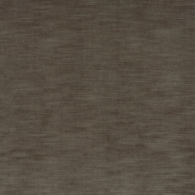 Smoky taupe-grey fabric with fine horizontal striations and subtly mottled woven texture