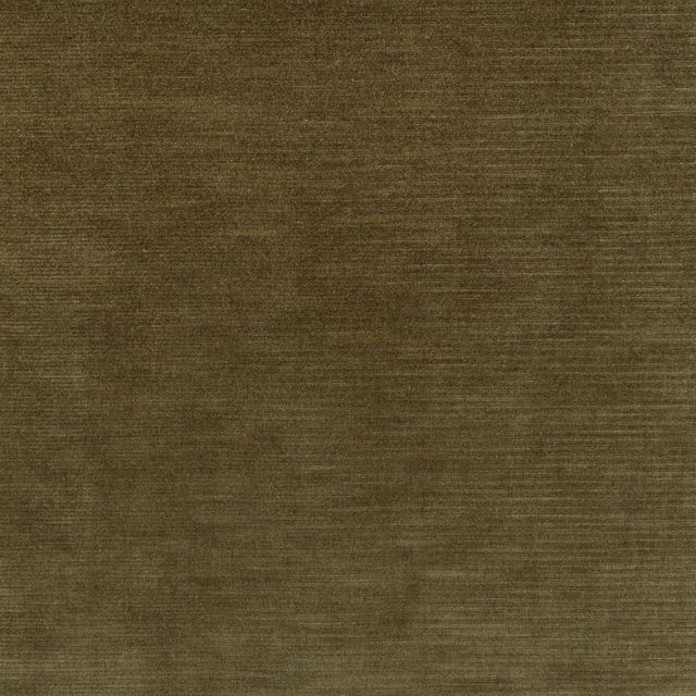 Bay-leaf olive textile swatch with fine horizontal striations and softly mottled texture
