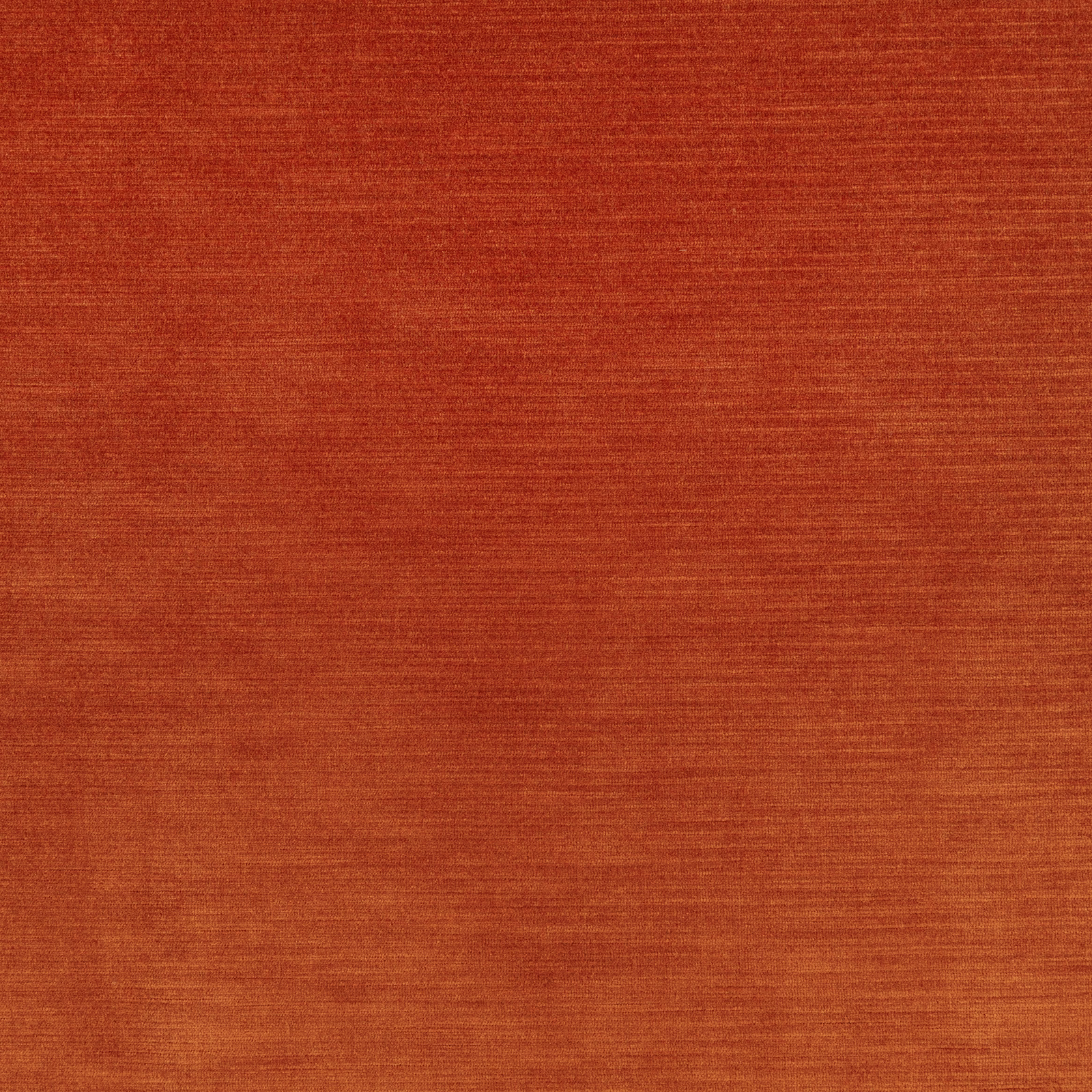 Burnt cinnamon fabric swatch with fine horizontal striations and subtle tonal variation