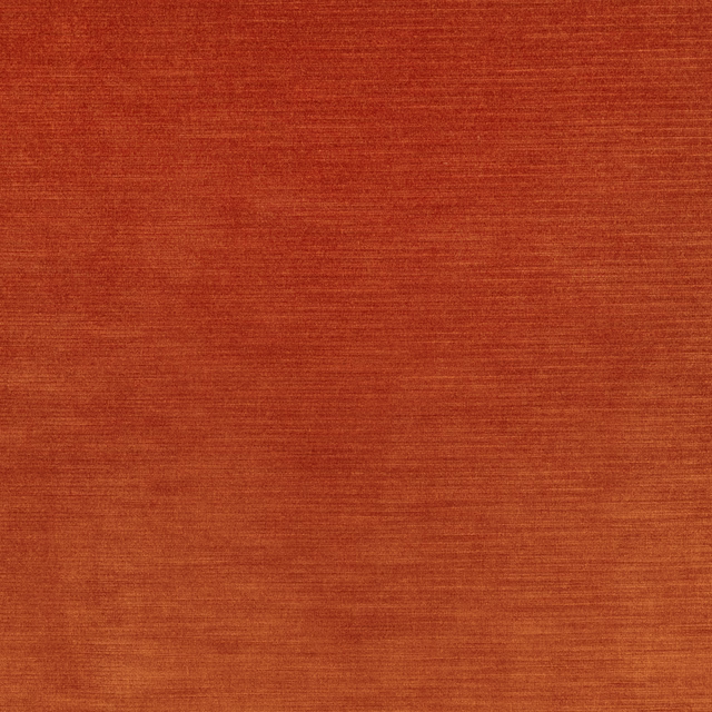 Burnt cinnamon fabric swatch with fine horizontal striations and subtle tonal variation