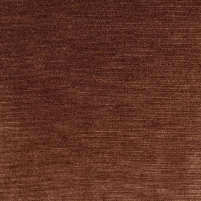 Close-up of warm clove-brown fabric with fine horizontal striated weave