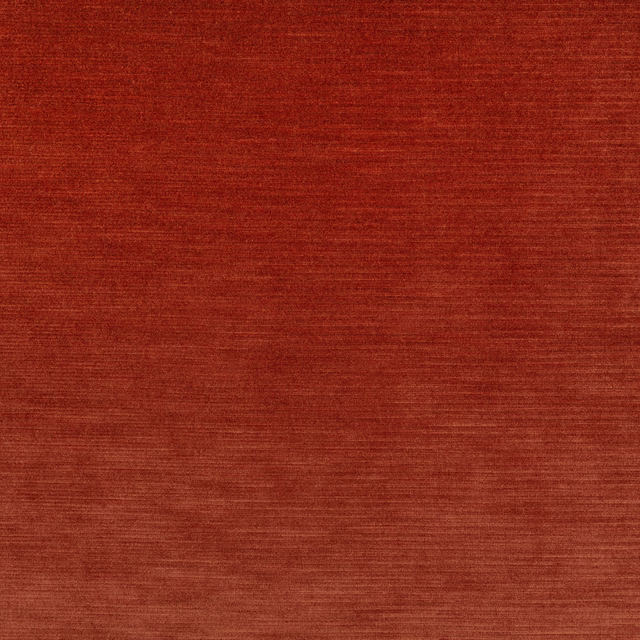 Deep flame red woven fabric with fine horizontal striations and softly varied texture