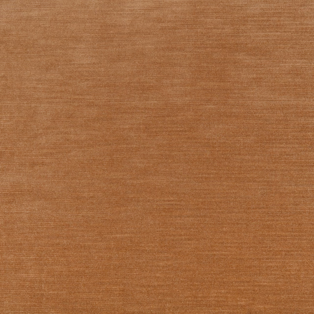 Warm gingerbread-brown textile with fine horizontal striations and softly varied woven texture