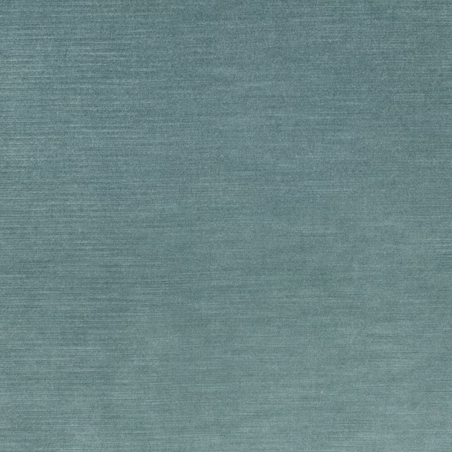 Muted mineral teal fabric with fine horizontal slubs and softly mottled texture