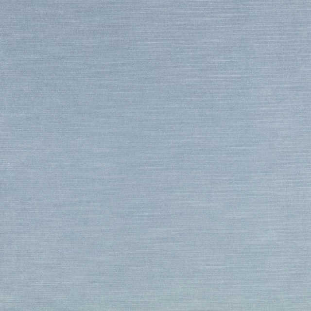 Close-up of muted smoke-blue fabric with fine horizontal woven texture