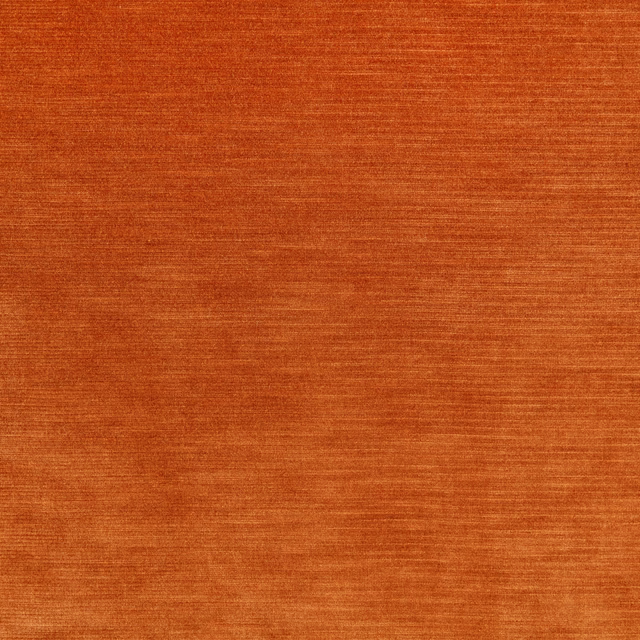 Burnt tangerine textile swatch with fine horizontal woven texture and tonal variation