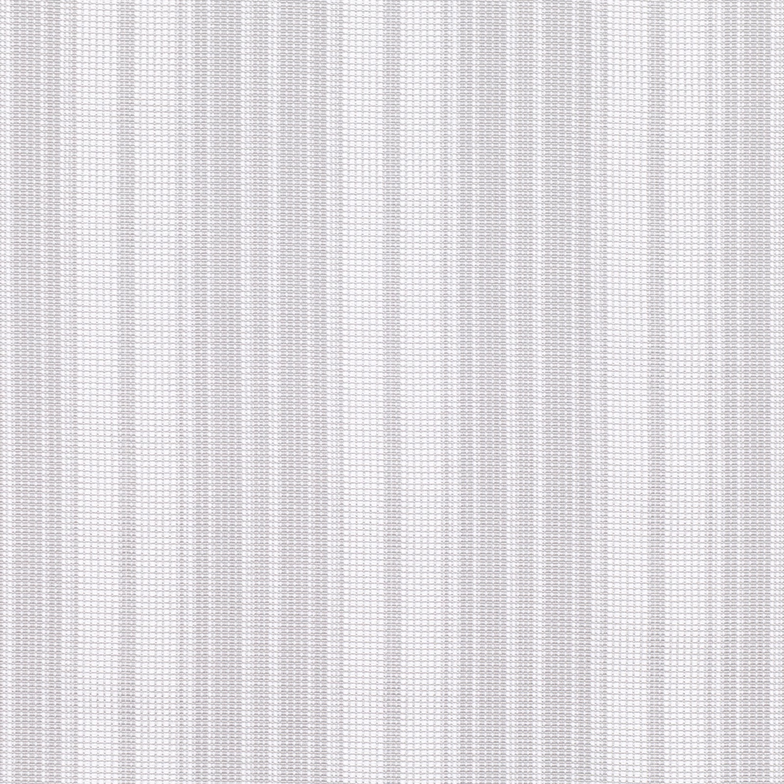 Pale aluminium-grey woven fabric with fine vertical striping and tiny textured checks