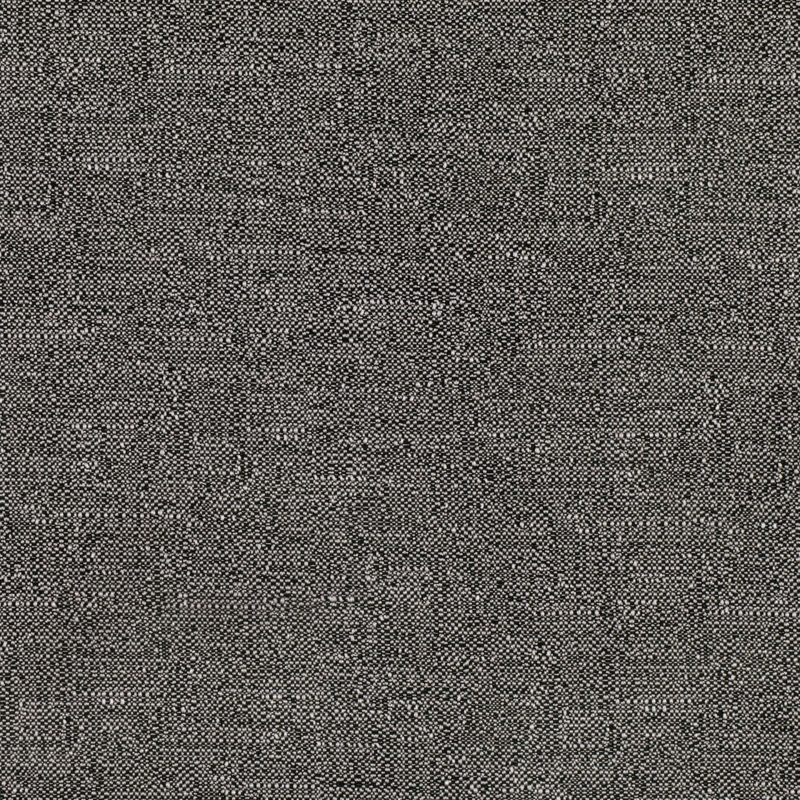 Close-up of near-black woven fabric with fine grey peppered texture
