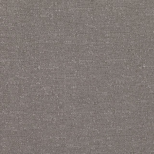 Close-up of cool taupe-grey woven fabric with fine pale and charcoal flecks