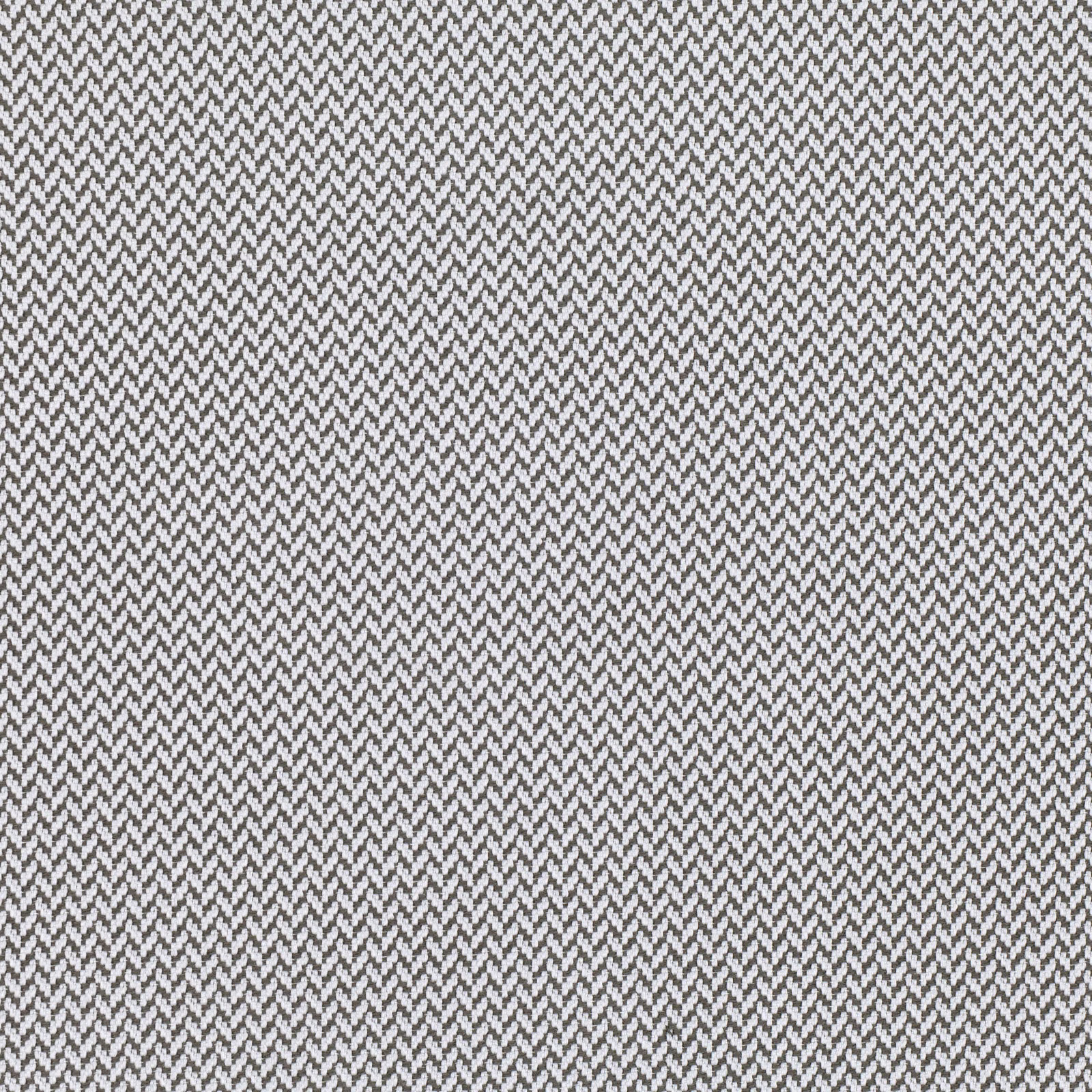 Close view of anthracite grey fabric with a fine pale herringbone weave
