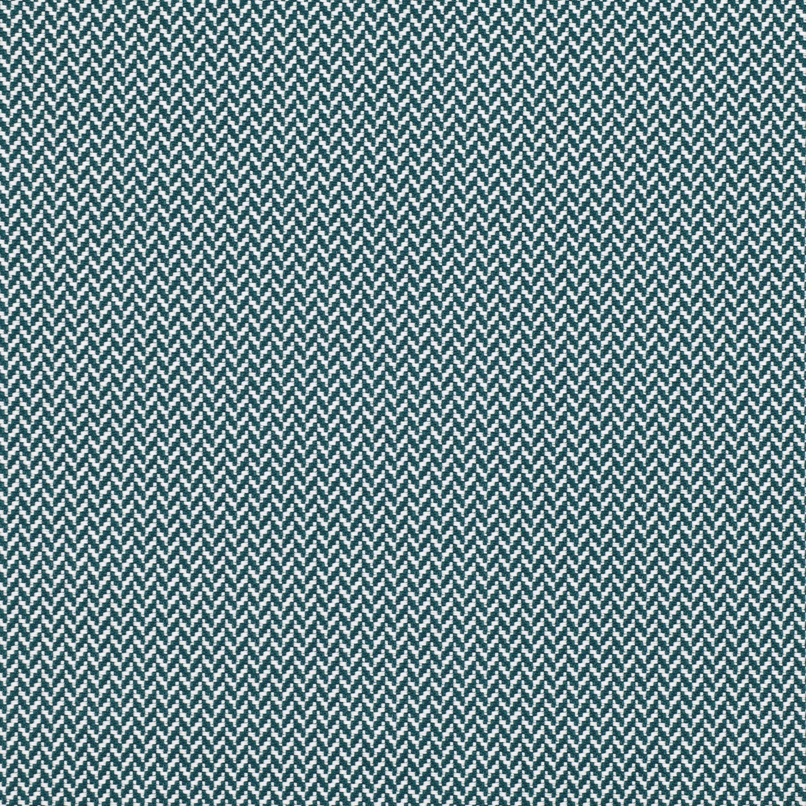 Deep teal and ivory micro-chevron weave with a crisp, tactile surface