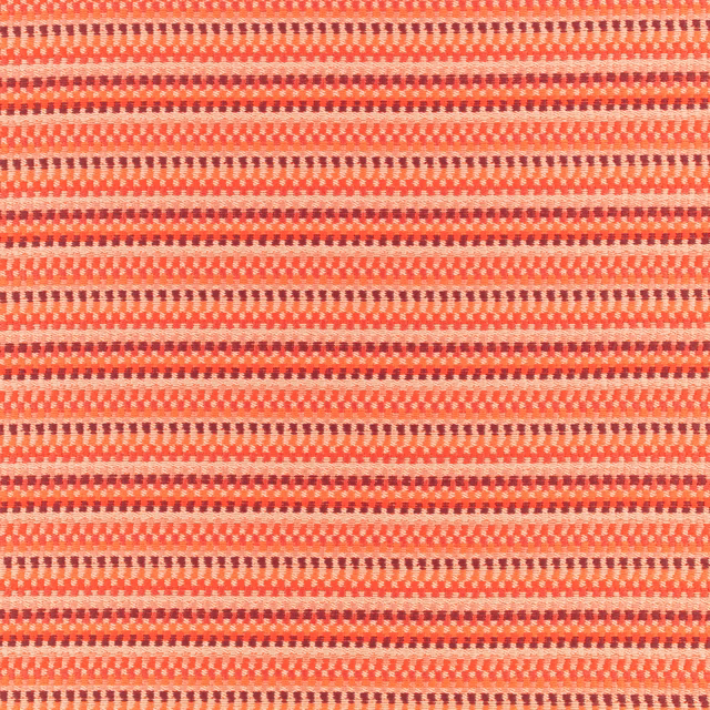 Blood-orange outdoor textile with cream flecks in a dense horizontal basket weave