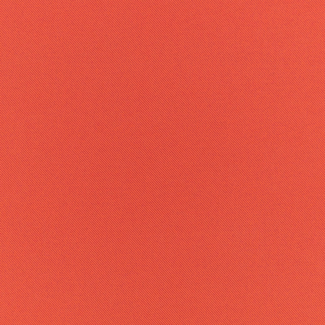 Warm blood-orange outdoor fabric with a fine, closely spaced diagonal rib
