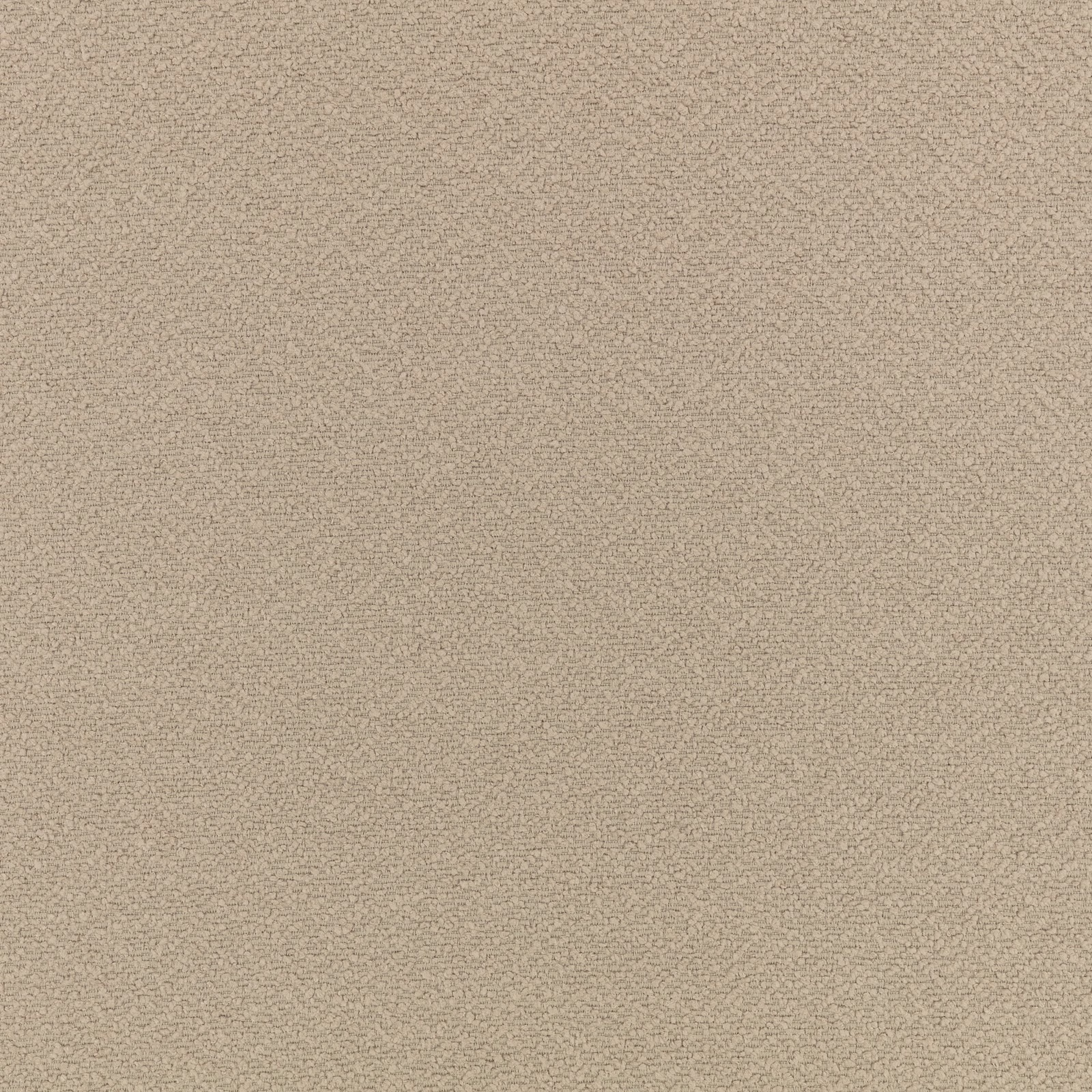 Close-up of warm flax-beige woven upholstery with fine irregular flecked texture