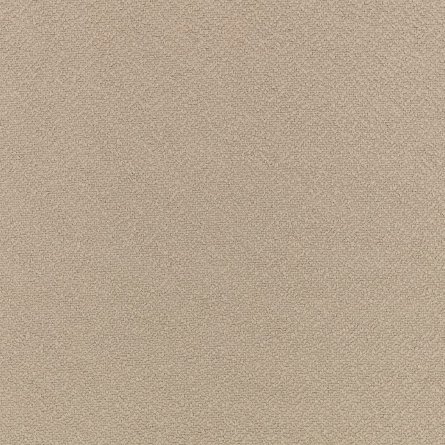 Close-up of warm flax-beige woven upholstery with fine irregular flecked texture