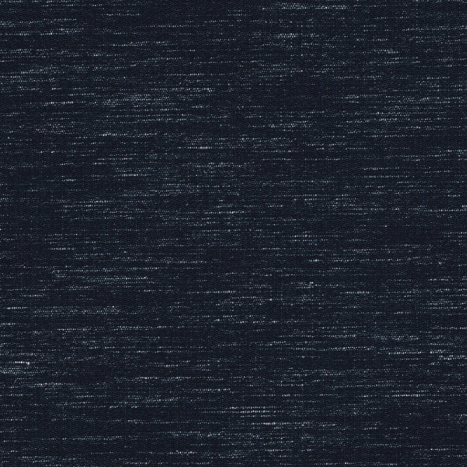 Deep marine blue woven swatch with fine broken horizontal blue-grey texture