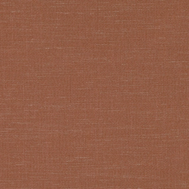 Close-up of muted terracotta rose fabric with fine crosshatched weave