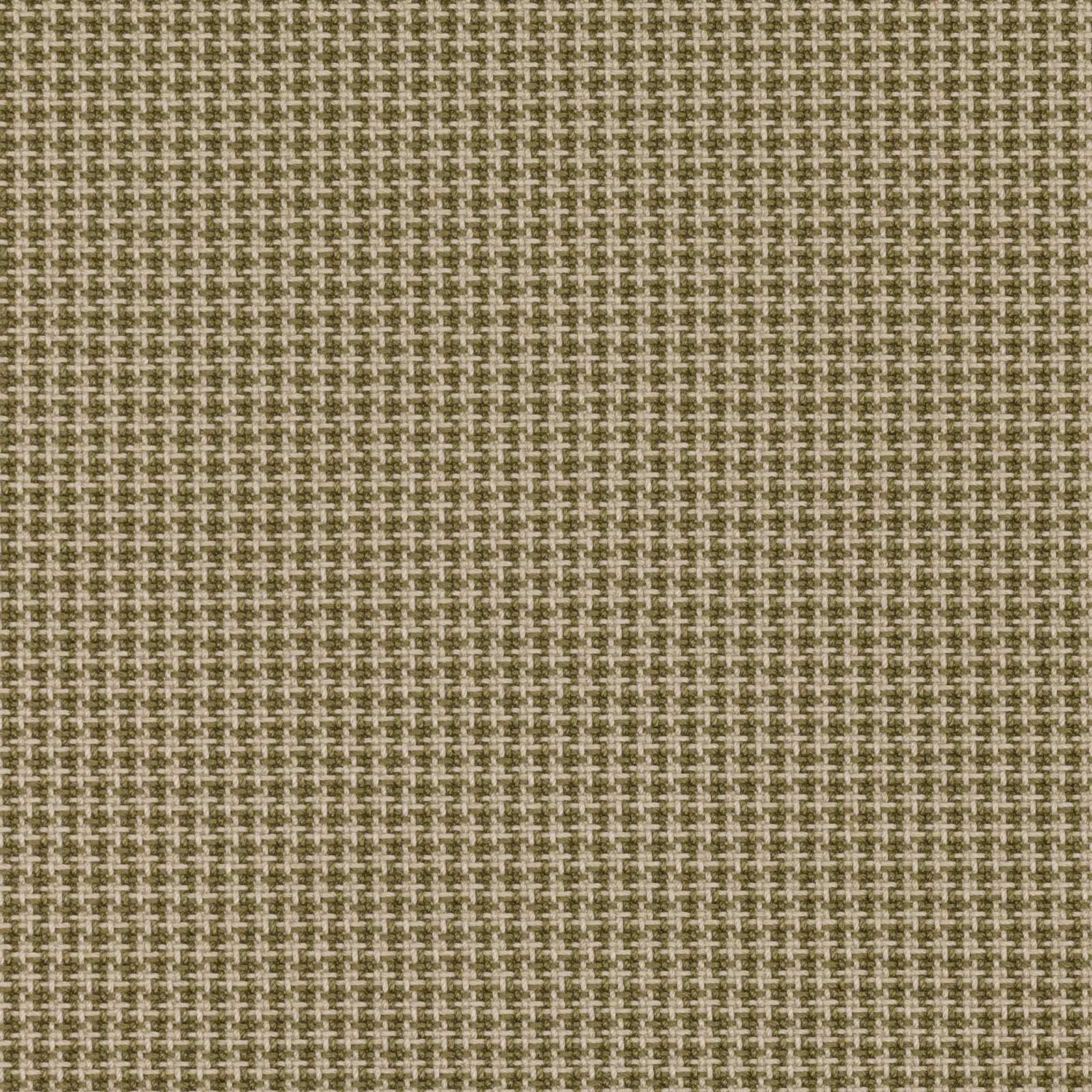Muted olive-green and cream micro-check with a finely textured woven grid
