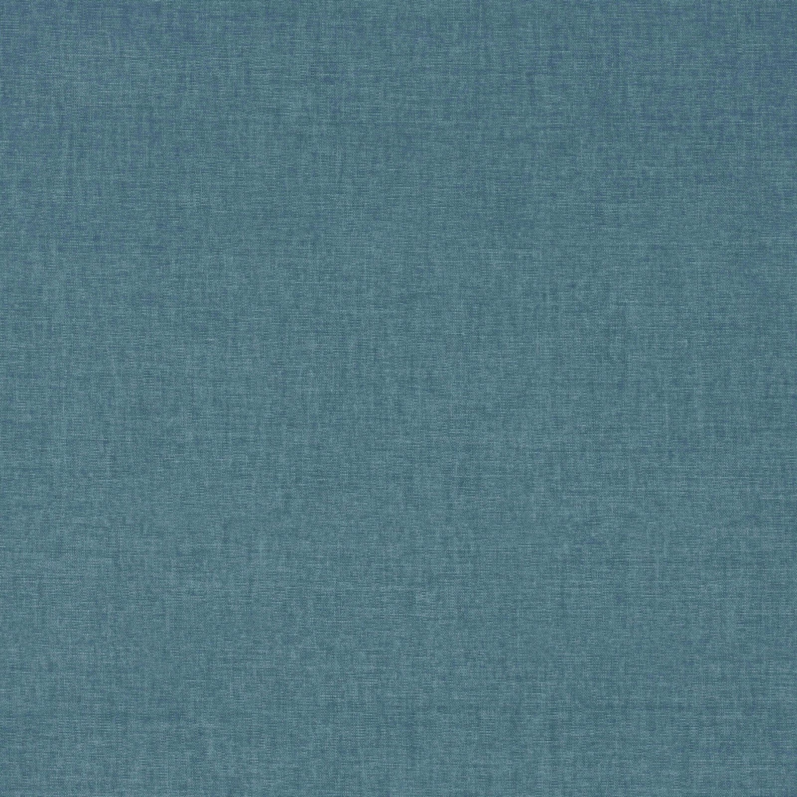 Close-up of muted kingfisher teal fabric with a fine, softly mottled weave
