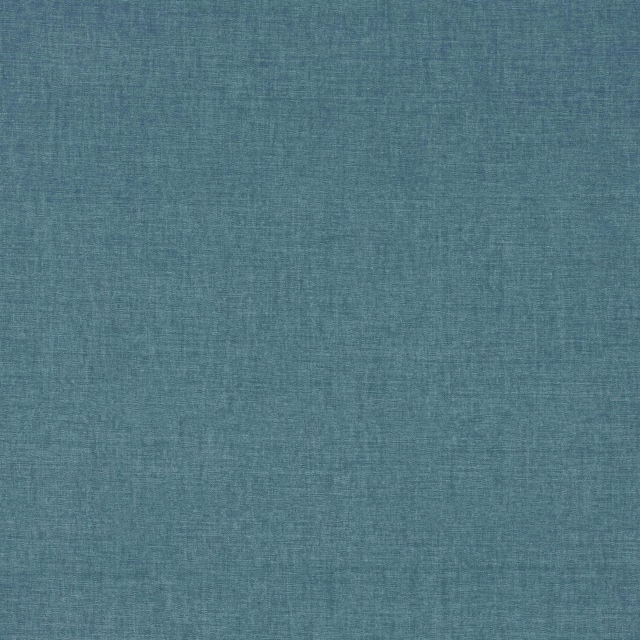 Close-up of muted kingfisher teal fabric with a fine, softly mottled weave