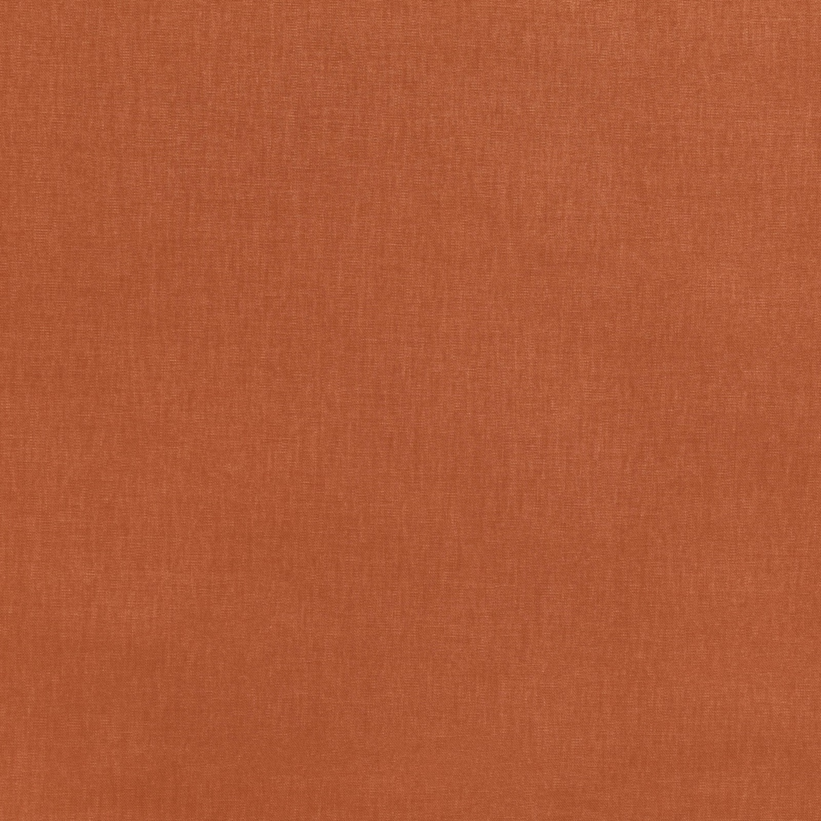 Warm terracotta woven fabric with a softly textured, even surface