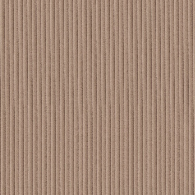 Warm bark-taupe fabric with closely spaced vertical ribs and soft shading