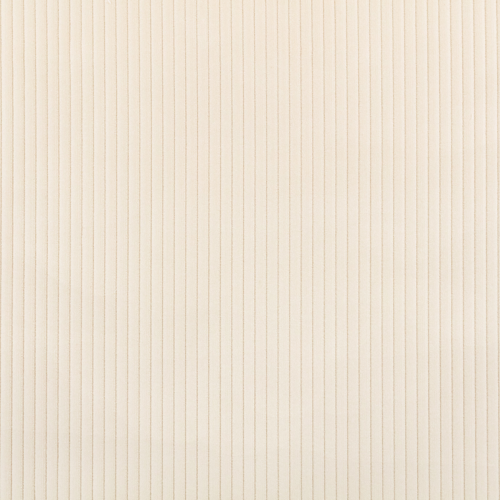 Chalk cream textile swatch with fine raised vertical ribs and soft tactile texture