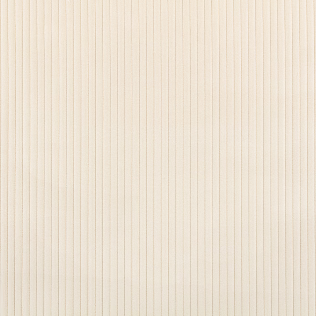 Chalk cream textile swatch with fine raised vertical ribs and soft tactile texture