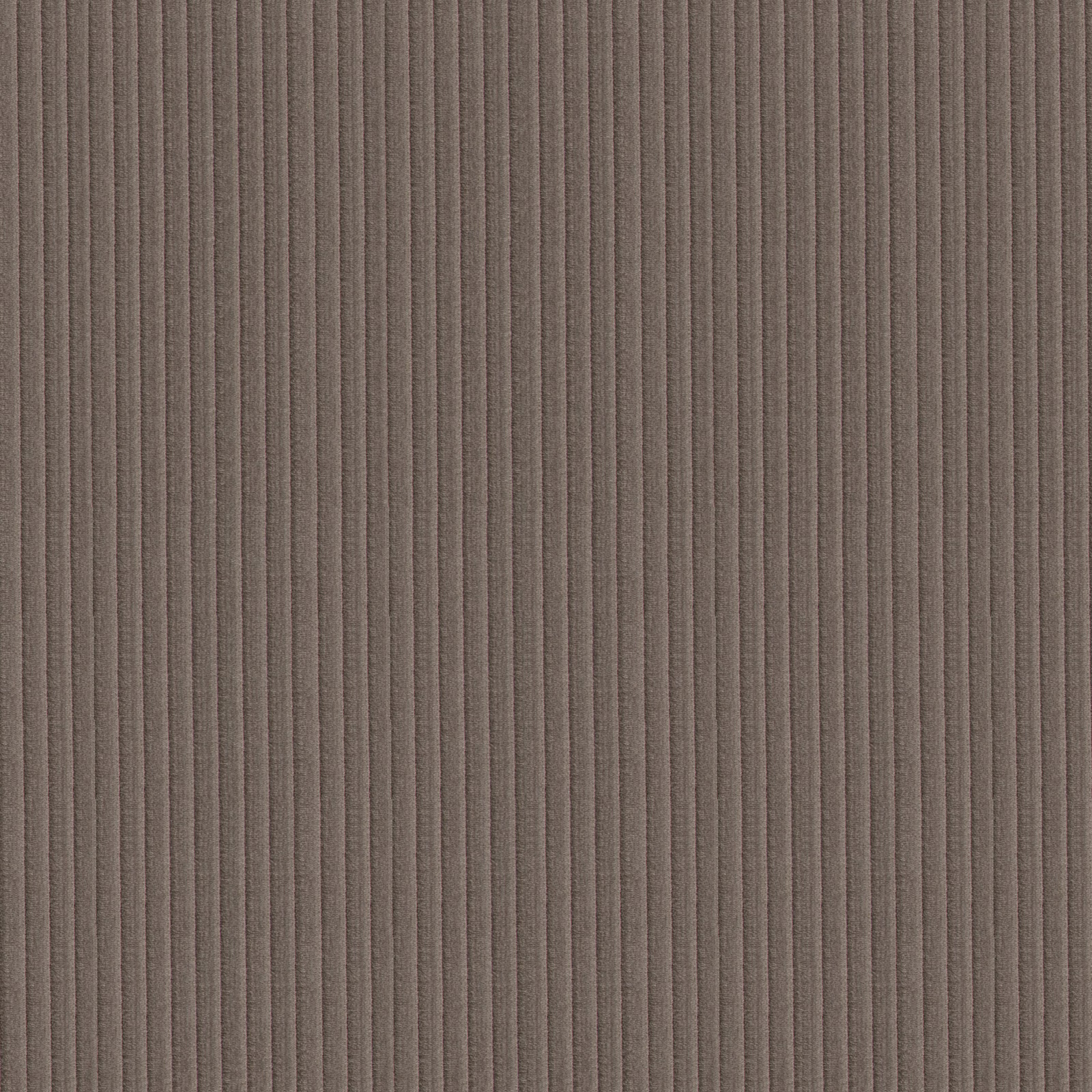 Warm taupe-brown fabric with closely spaced vertical ribs and a softly textured surface