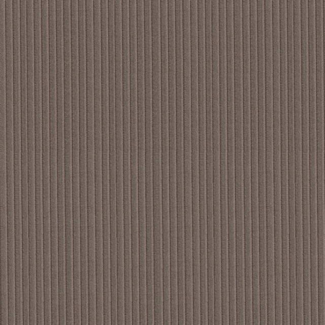 Warm taupe-brown fabric with closely spaced vertical ribs and a softly textured surface