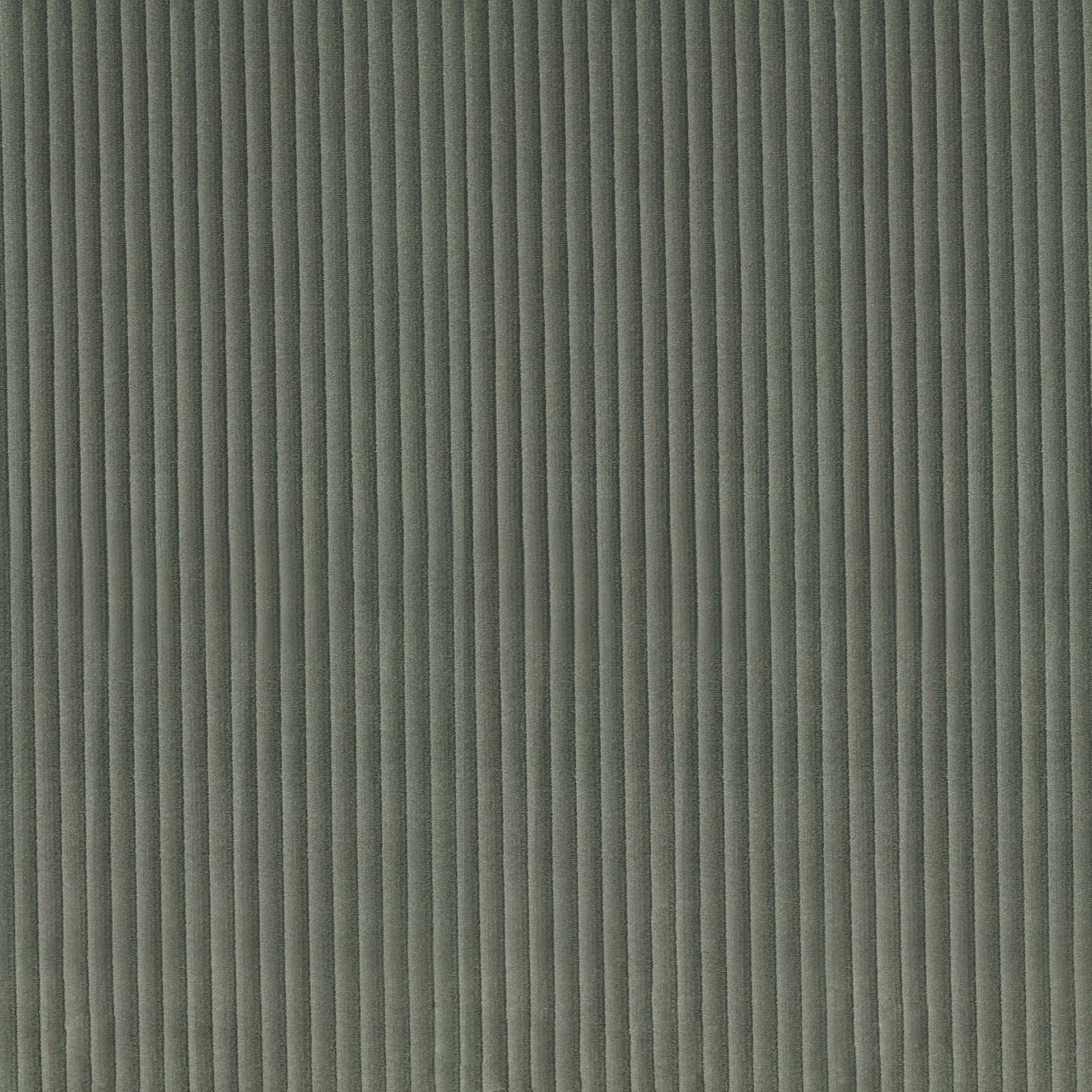 Muted olive khaki fabric with closely spaced vertical ribs and softly varied shading