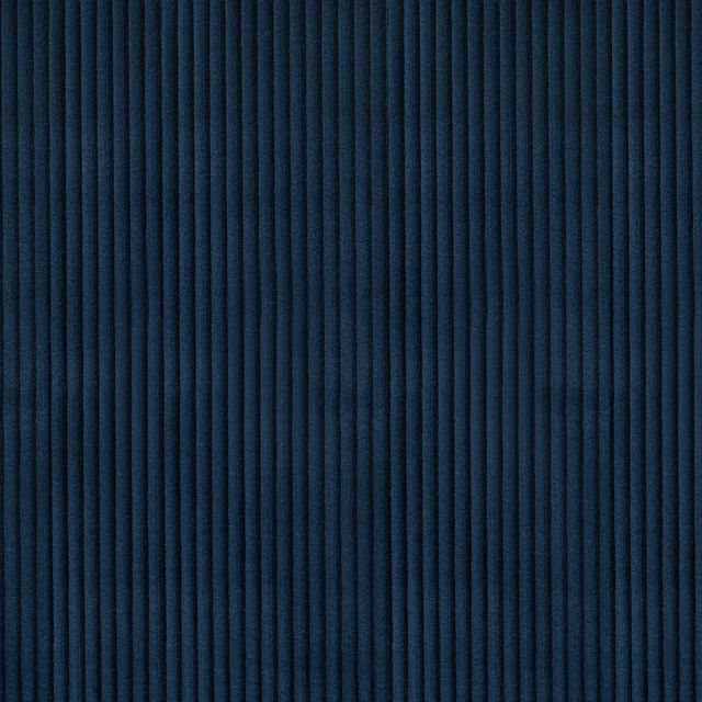 Deep ink-navy fabric with closely spaced vertical ribs and a softly shifting surface