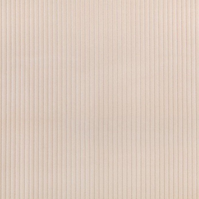 Pale putty beige fabric with fine, closely spaced vertical ribs and a soft matte texture