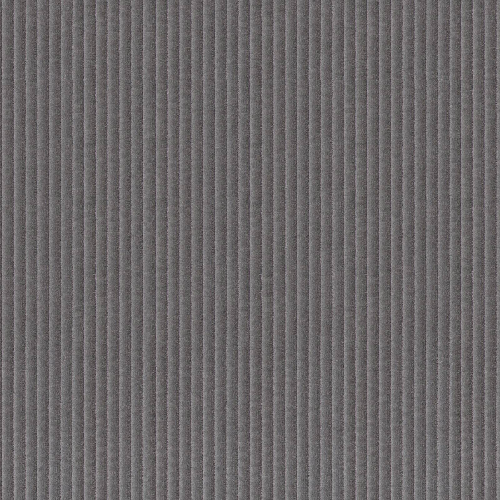Cool slate grey textile with closely spaced vertical raised ribs and subtle tonal shading