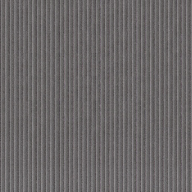Cool slate grey textile with closely spaced vertical raised ribs and subtle tonal shading