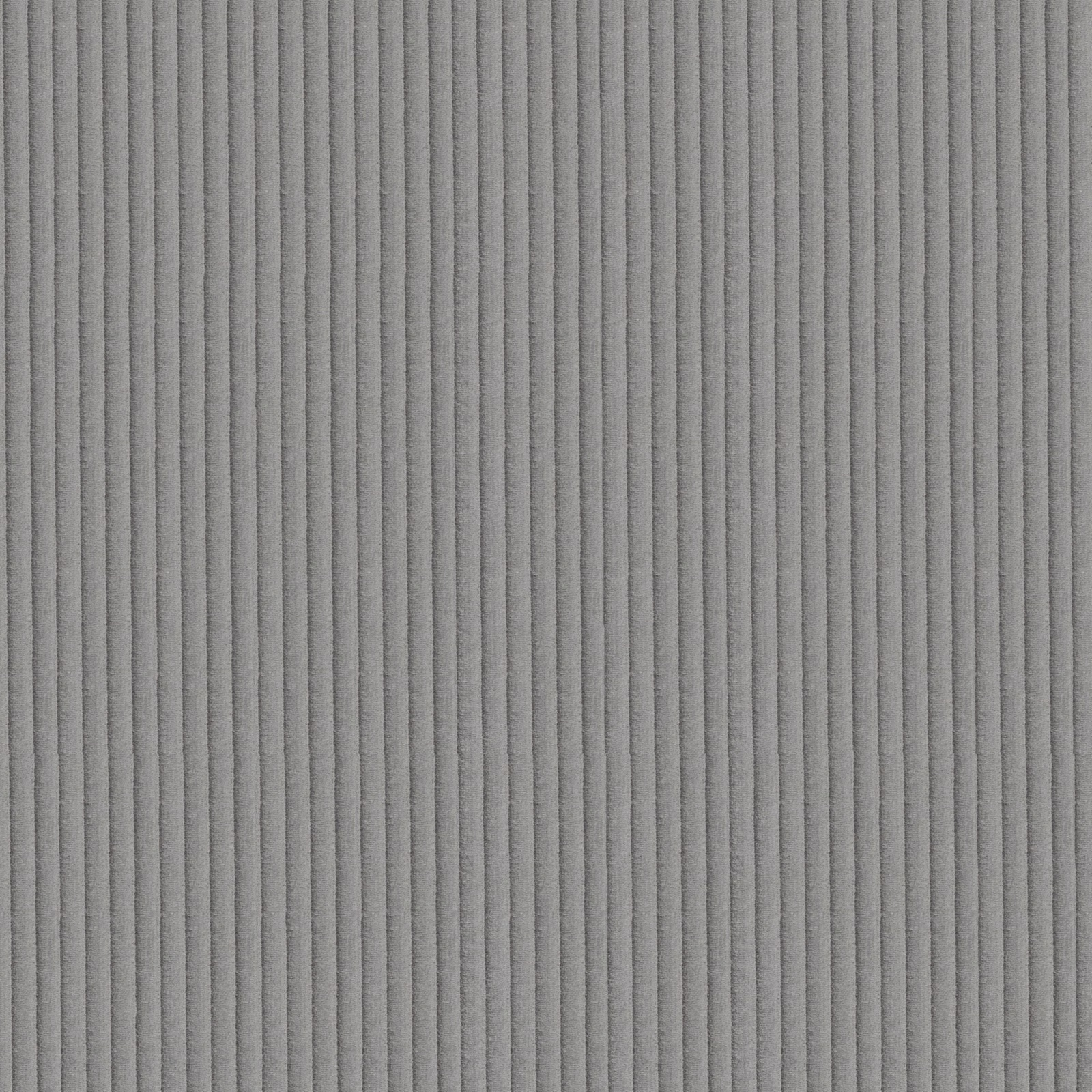 Cool steel-grey fabric with closely spaced vertical ribs and a softly textured surface