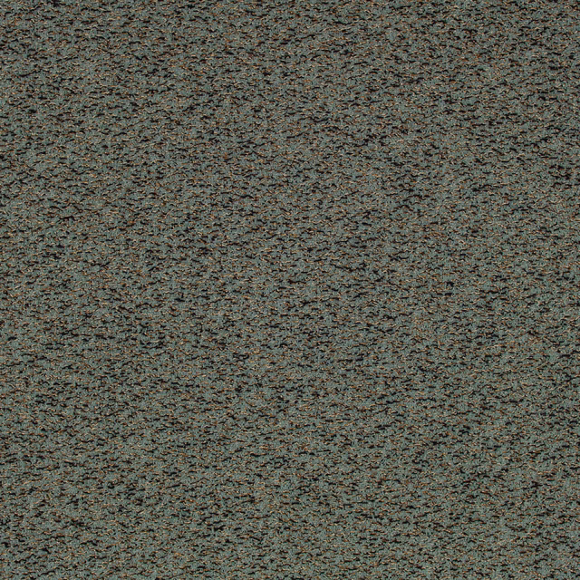 Close-up of muted cedar-green woven fabric with brown and charcoal flecks