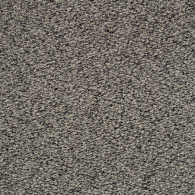 Charcoal and beige finely mottled woven fabric with dense irregular flecks