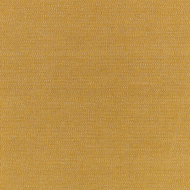 Mustard-tobacco woven swatch with fine irregular texture and subtle horizontal movement