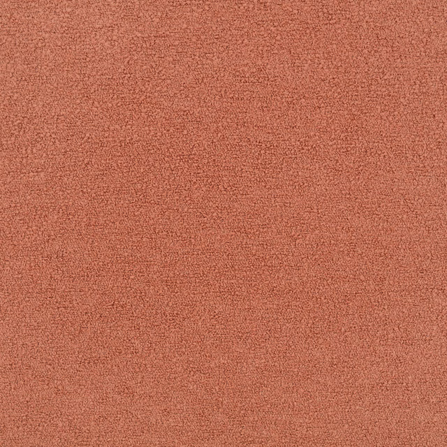 Warm cedar terracotta fabric showing a dense, softly napped teddy texture